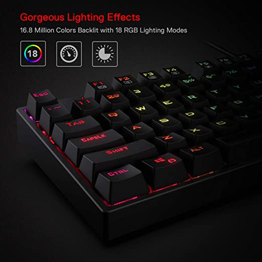 REDRAGON K582 SURARA Full Size Mechanical Wired Gaming Keyboard ( Black ) ( Blue Switch )