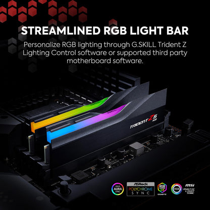 GSKILL TRIDENT Z5 RGB SERIES DDR5 RAM 96GB (2X48GB) 6800MT/S CL34(F5-6800J3446F48GX2-TZ5RK)