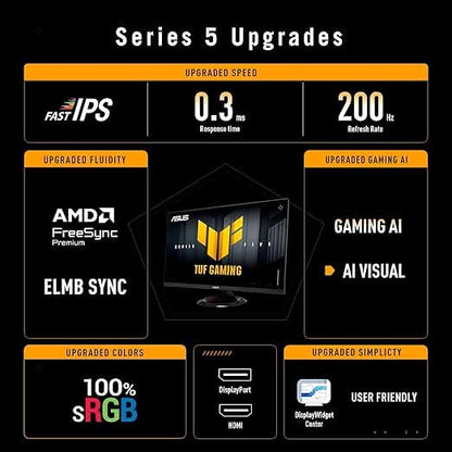 ASUS TUF Gaming Series 5 VG249Q5R 23.8 inch, Full HD Gaming Monitor