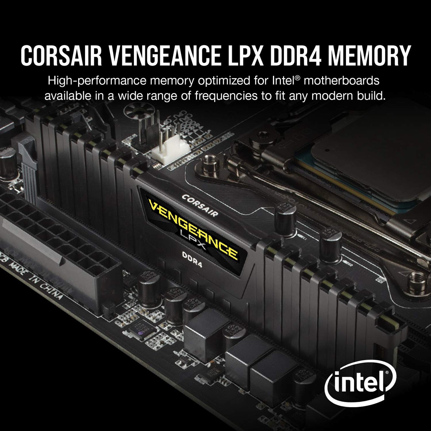 CORSAIR VENGEANCE LPX 64GB (2X 32GB) DDR4 3200(PC4-25600) C161.35V DESKTOP MEMORY -BLACK