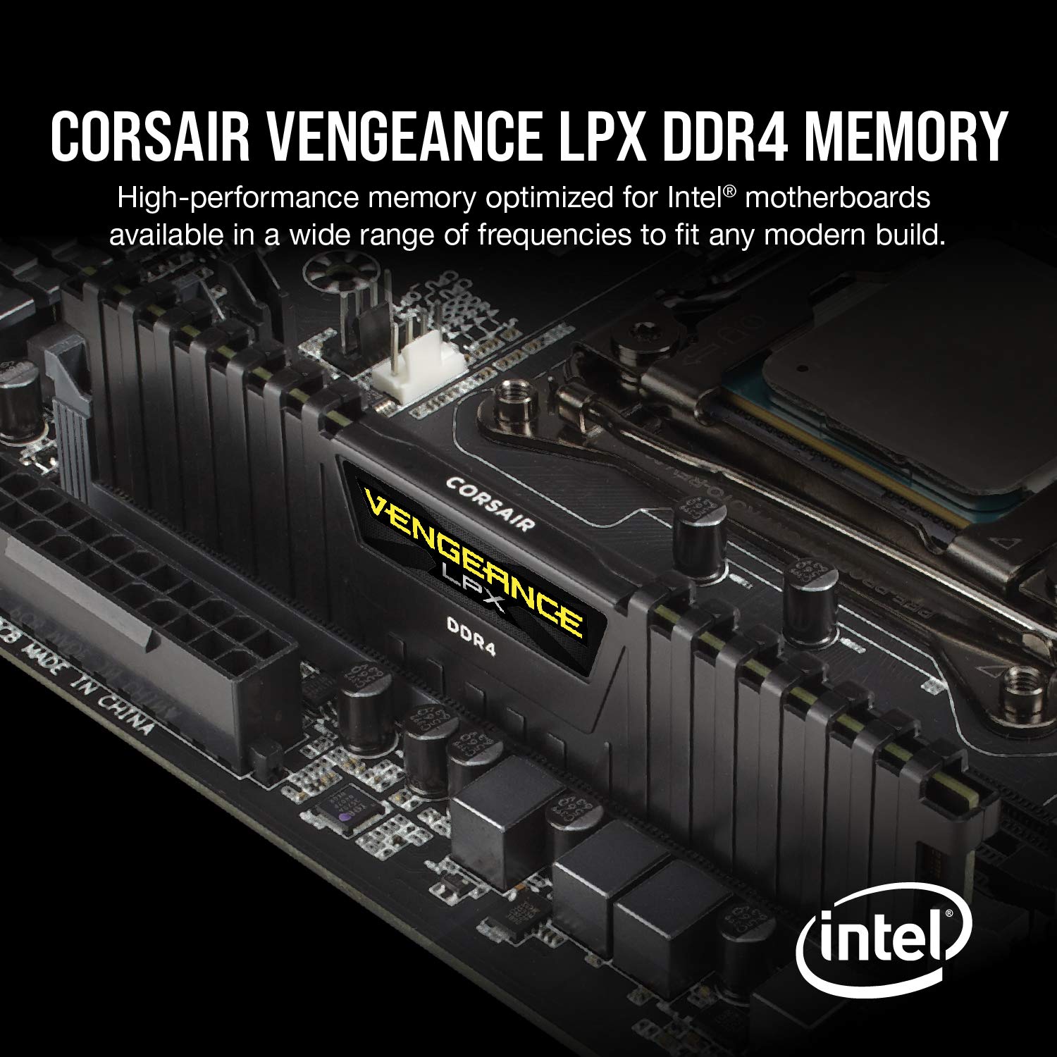 CORSAIR VENGEANCE LPX 64GB (2X 32GB) DDR4 3200(PC4-25600) C161.35V DESKTOP MEMORY -BLACK