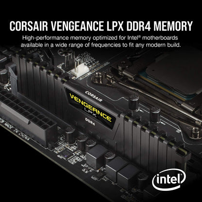 CORSAIR VENGEANCE LPX 64GB (2X 32GB) DDR4 3200(PC4-25600) C161.35V DESKTOP MEMORY -BLACK