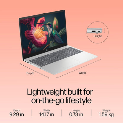 HP 15 FD0220TU [CI5-1334U 13TH GEN/8GB/512GB SSD/WIN11 HOME+MSO/15.6 INCH/INTEGRATED GRAPHICS /1 YEAR(S)/SILVER]