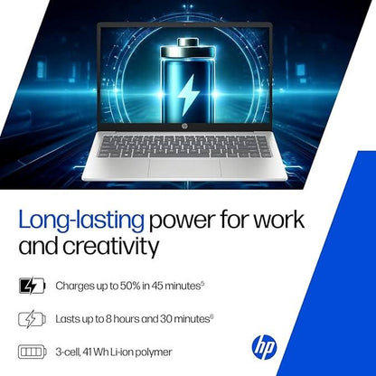 HP 14, Intel Core Ultra 7 155H (24GB DDR5, 1TB SSD), Micro-Edge, Anti-Glare, FHD, 14''/35.6cm, Win11, M365 Office24, Silver, 1.4kg, ep1181TU, FHD Camera, Backlit Laptop