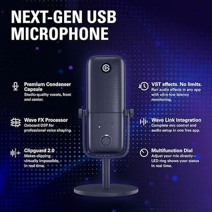 Elgato Wave 3 MK.2 – Premium USB Condenser Microphone for PC and Mac