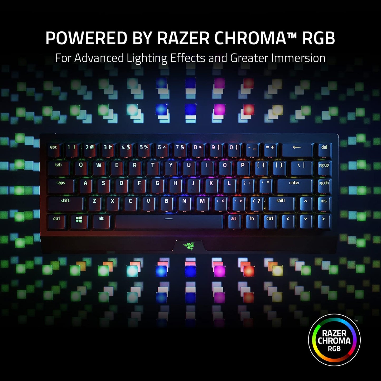 RAZER BLACKWIDOW V3 MINI HYPERSPEED - 65% WIRELESS MECHANICAL GAMING KEYBOARD (GREEN SWITCH) RZ03-03891400-R3M1