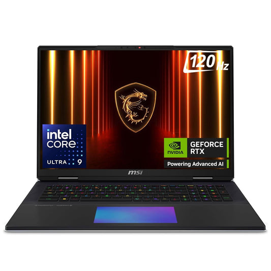 MSI TITAN 18 HX AI A2XWJG-297IN [ULTRA9-285HX/96GB/6TB SSD/WIN11 HOME/18.0"/24GB-RTX5090 GRAPHICS/2 YEAR(S)/BLACK]