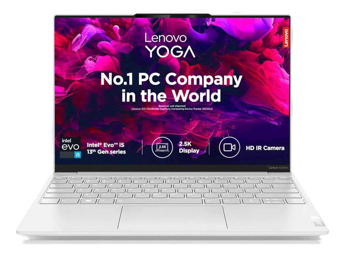 LENOVO YOGA SLIM 7 CARBON INTEL EVO CORE I7 1360P 13.3 INCH(33.7CM) 2.5K IPS 400NIT LAPTOP(16GB/1TB SSD/WIN 11/OFFICE 2021/BACKLIT KB/1YR WARRANTY/ALEXA/3 MONTH GAME PASS/MOON WHITE/984G),83AY003CIN