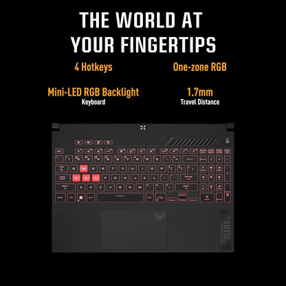 ASUS TUF GAMING F15, GAMING LAPTOP, 13TH GEN INTEL CORE I7-13620H, RTX 4050 GRPH (16GB/512GB/39.62 CMS (15.6) FHD/WIN 11 HOME) FX507VU-LP210W