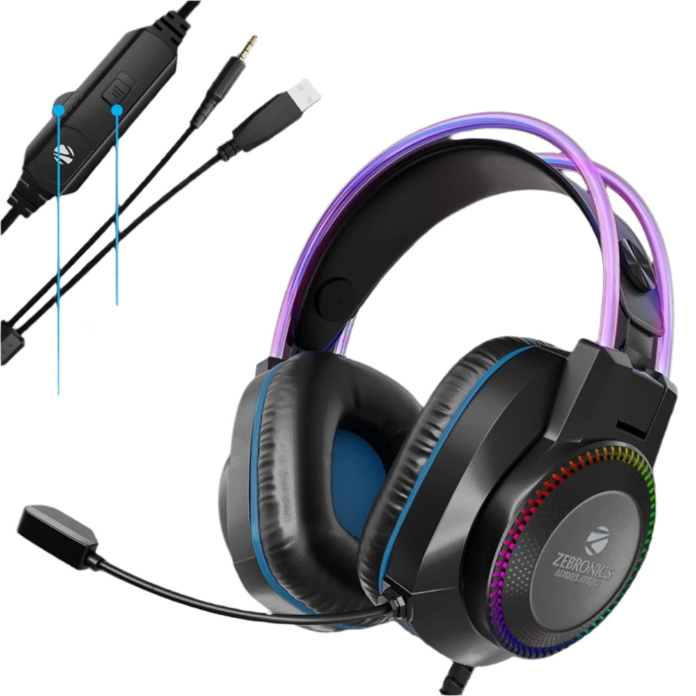 ZEBRONICS Jet Pro Premium Wired 3.5mm Gaming Headphone ( Black )