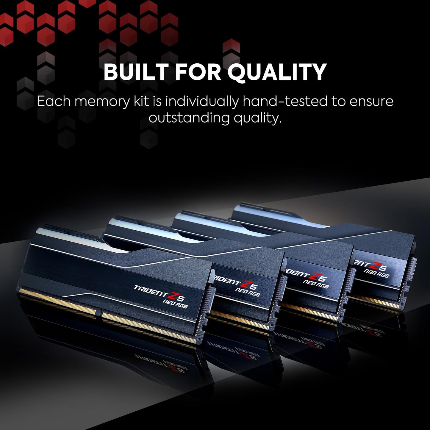 GSKILL TRIDENT Z5 NEO RGB SERIES (AMD EXPO) 64GB (2 X 32GB)DDR5 6000 CL30-40-40-96 F5-6000J3040G32GX2-TZ5NR (MATTE BLACK)