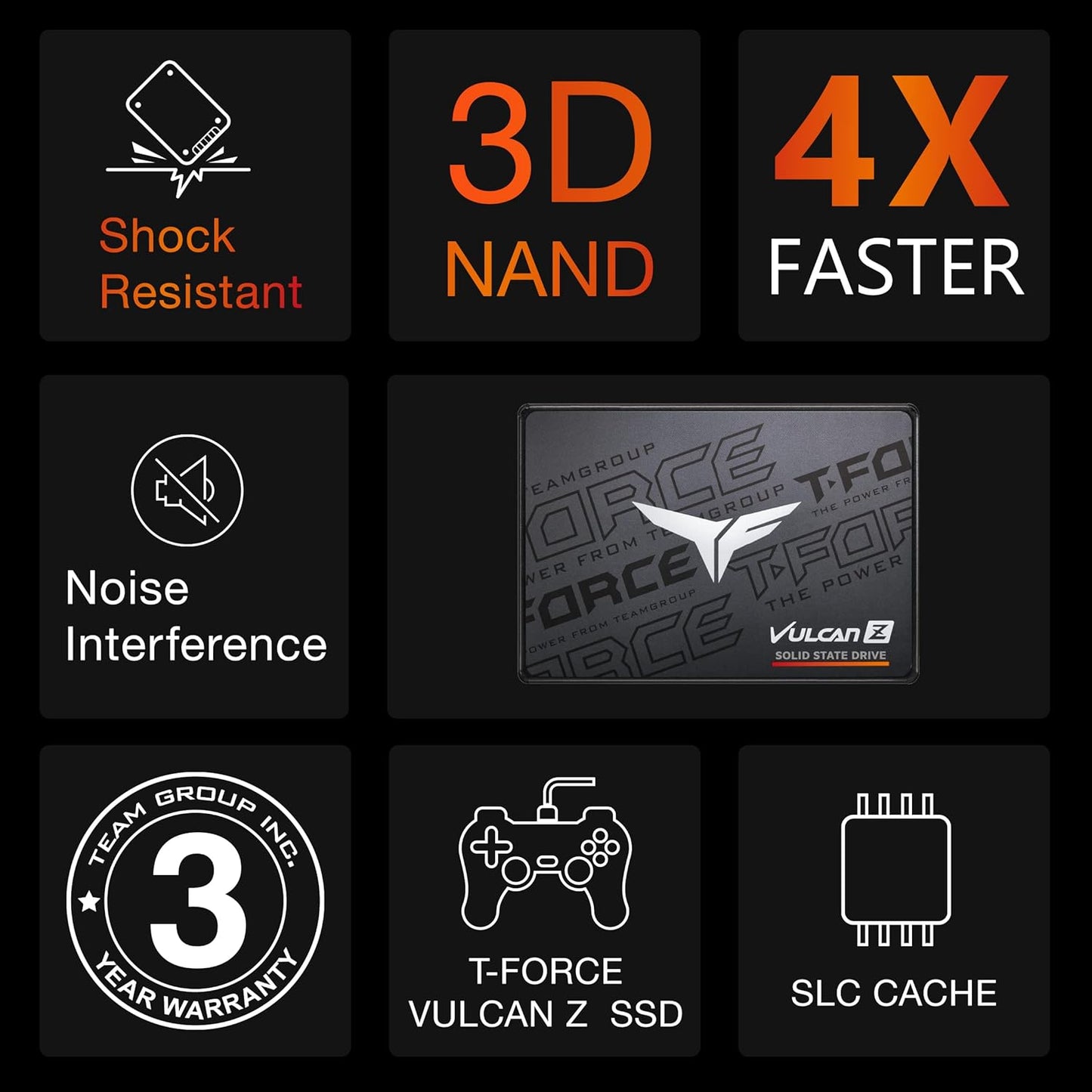 TEAMGROUP T-FORCE VULCAN Z 512GB INTERNAL SSD