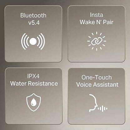 Boat Airdopes 148 Gen 2 TWS Ear Buds Wireless Earphones with mic (Active White)