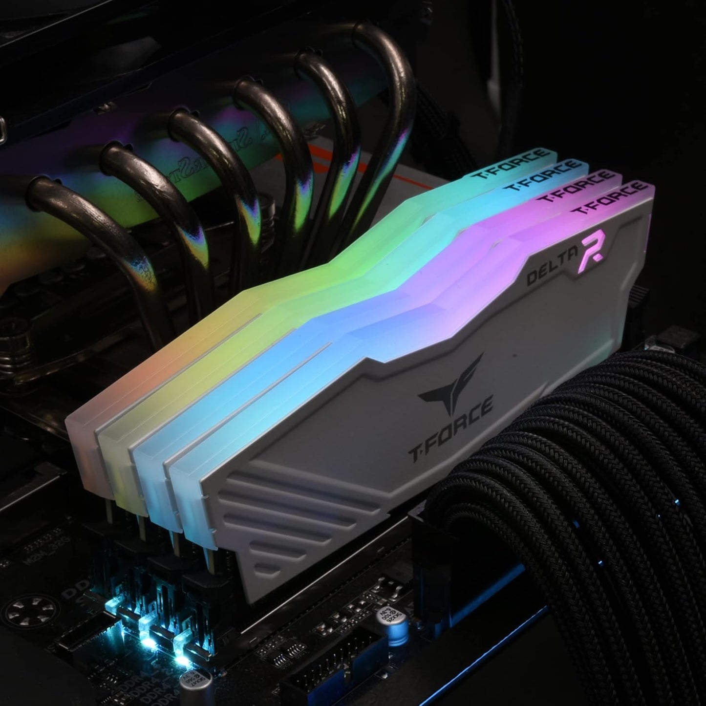TEAMGROUP T-FORCE DELTA RGB 16GB (8GBX2) DDR4 3600MHZ DESKTOP RAM (WHITE)