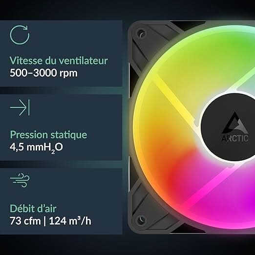 ARCTIC P12 Pro Reverse A-RGB 120 mm Premium Fan with Reverse Airflow