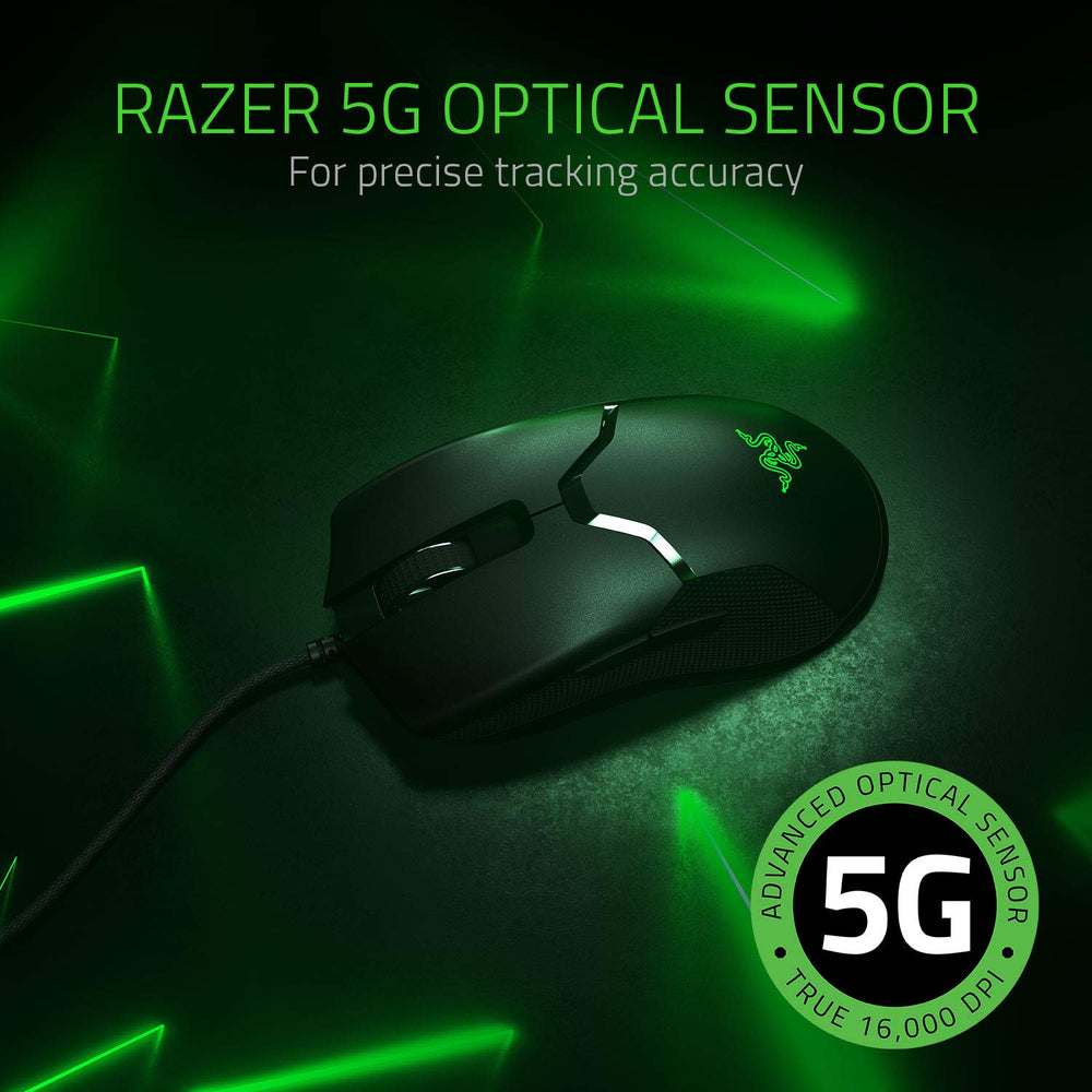 RAZER Viper Ultralight Wired Ambidextrous Gaming Mouse ( RZ01-02550100-R3M ) ( 120000DPI / 8 Macro Button ) ( Black )