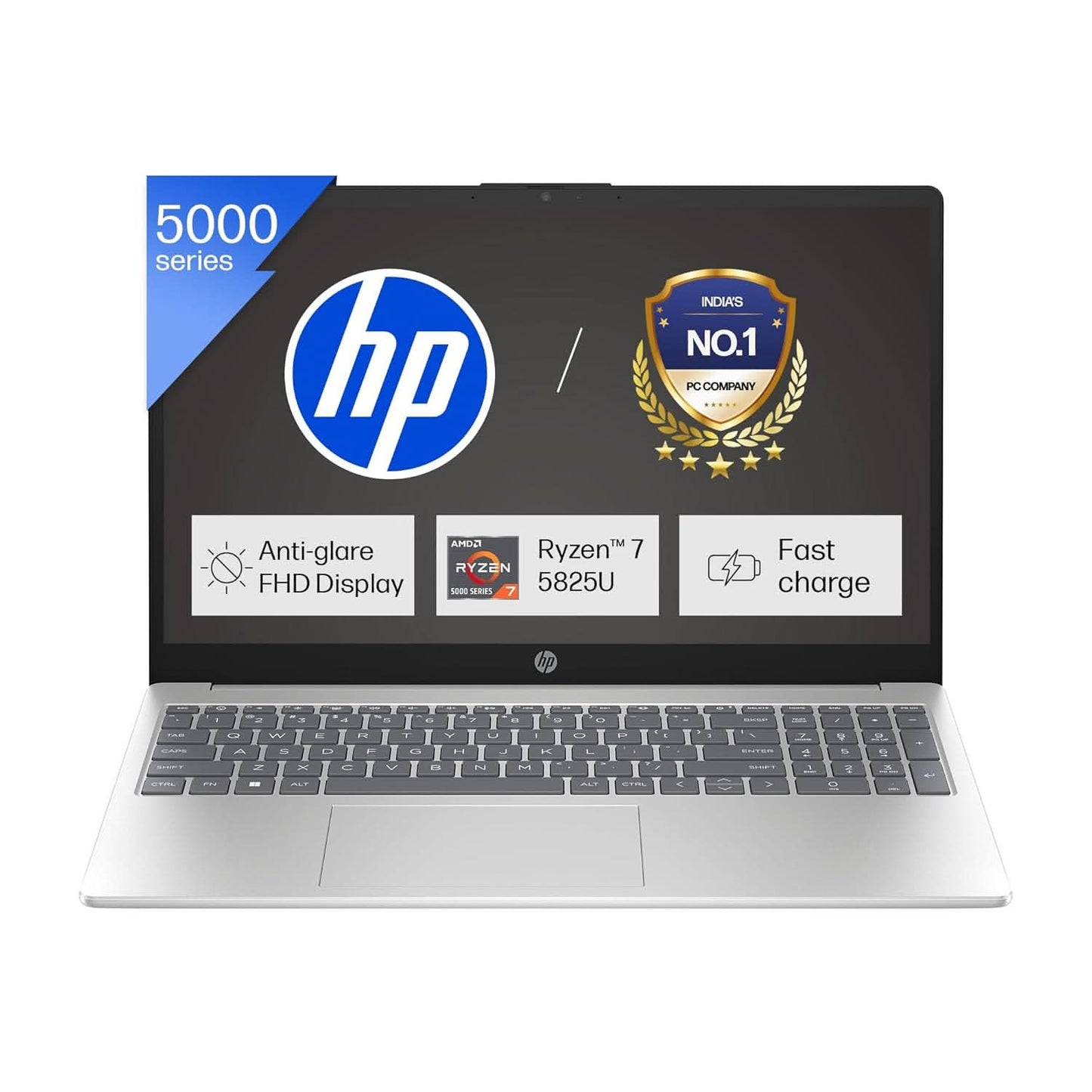 HP 15 FC0476AU [R7-5825U/16GB/512GB SSD/WIN11 HOME+MS24/15.6"/INTEGRATED GRAPHICS/1 YEAR(S)/SILVER]