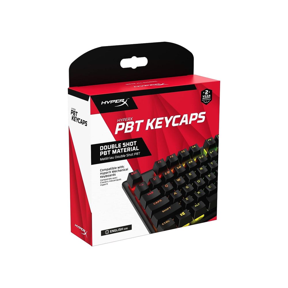 HYPERX PBT Keycaps (Black) Full Key Set - English (US)