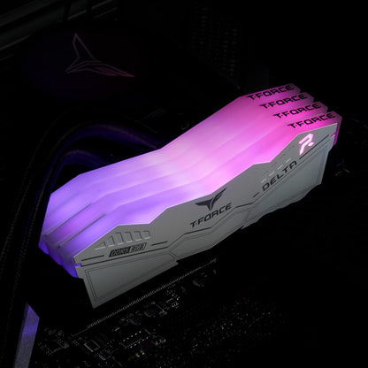 TEAMGROUP T-FORCE DELTA RGB 64GB (32GBX2) DDR5 6000MHZ DESKTOP RAM (WHITE)
