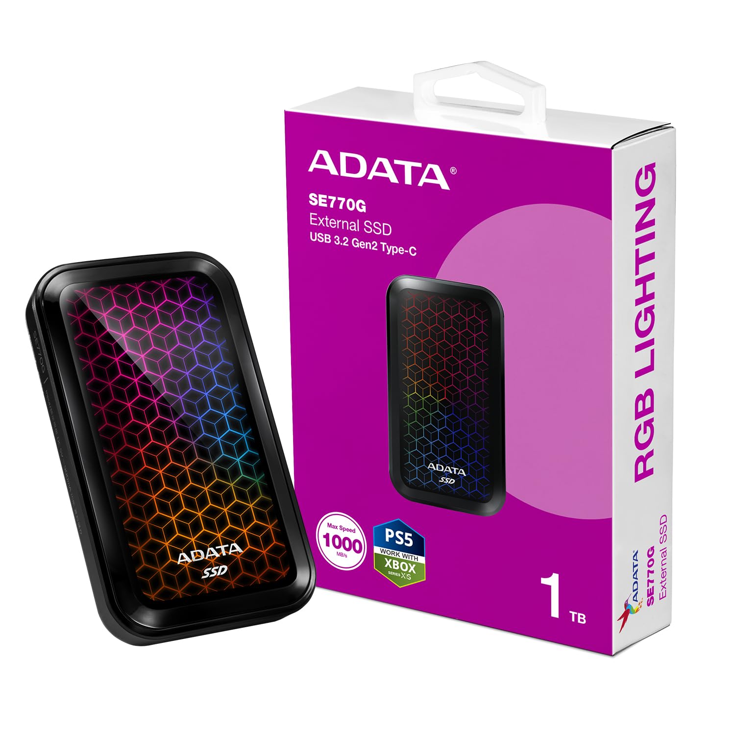 ADATA SE770G 1TB EXTERNAL SOLID STATE DRIVE ASE770G-1TU32G2-CBK