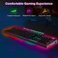 ANT ESPORTS MK1850 MECHANICAL WIRED GAMING KEYBOARD RED SWITCH HOT-SWAP MECH KEYBOARD - BLACK