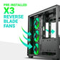 ANT ESPORTS CRYSTAL X11 MID-TOWER ATX CABINET GREEN