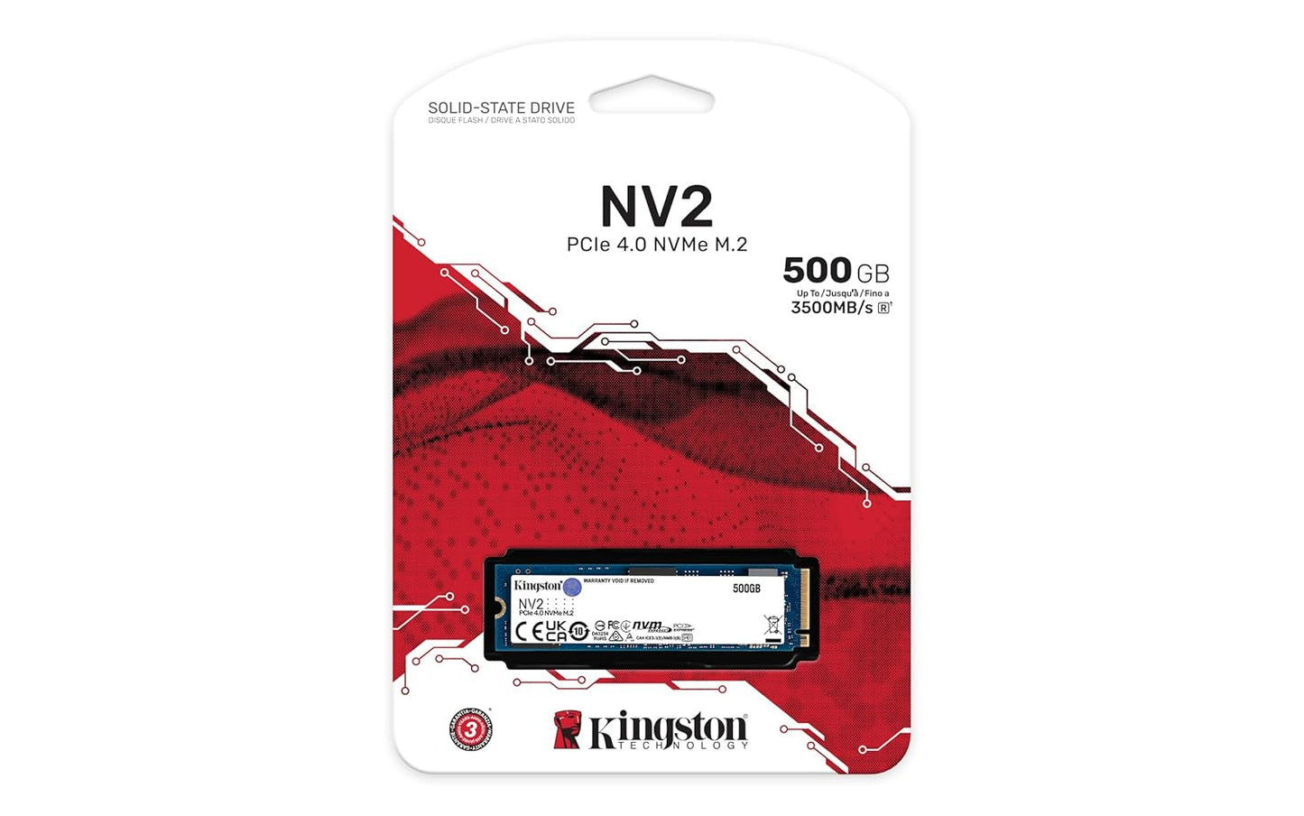 KINGSTON 500GB NVME M.2 NV2 INTERNAL SSD SNV25-500G