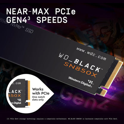 WESTERN DIGITAL BLACK 1TB NVME M.2 SN850X SSD
