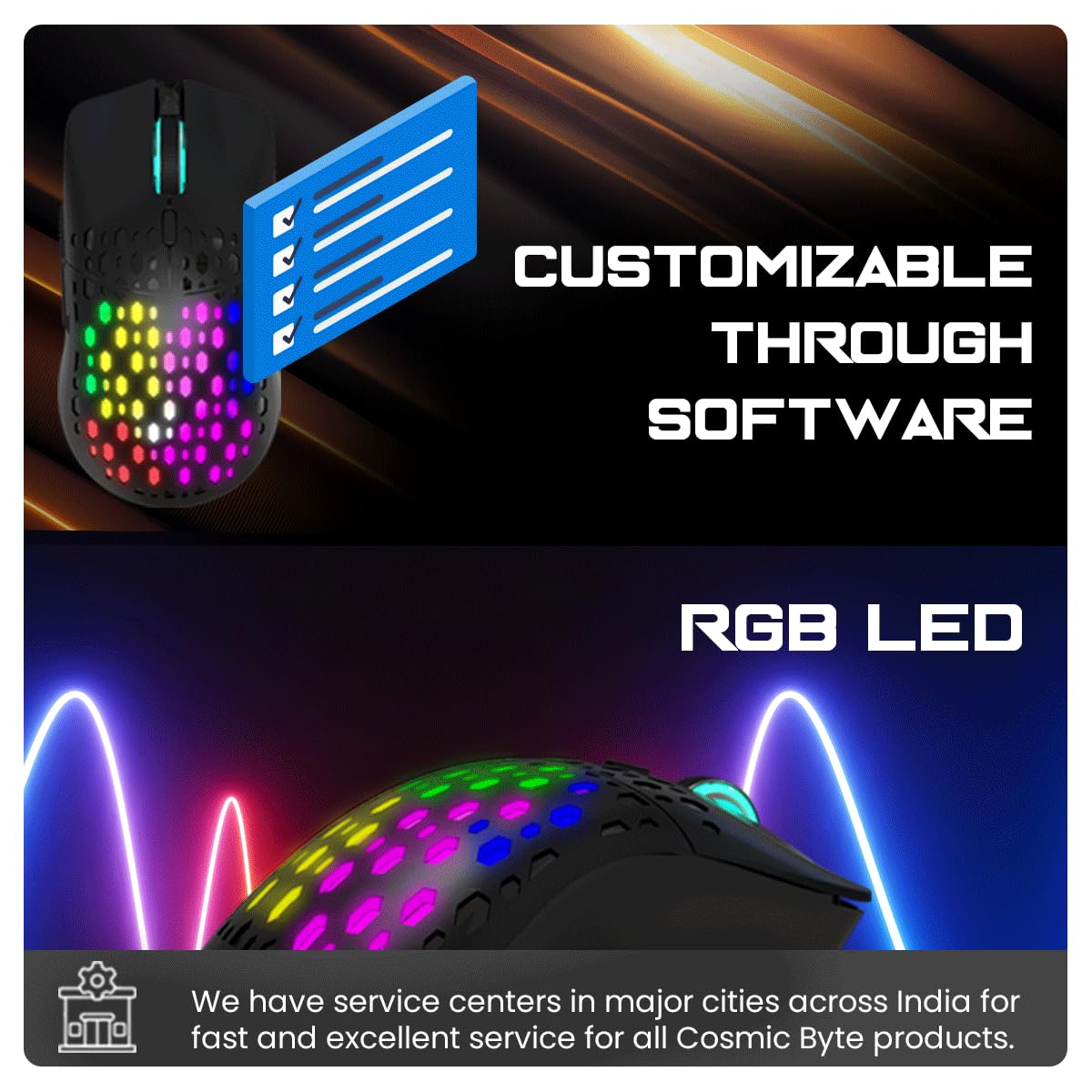 COSMIC BYTE SENTINEL RGB (BLACK) GAMING MOUSE RGB BLACK