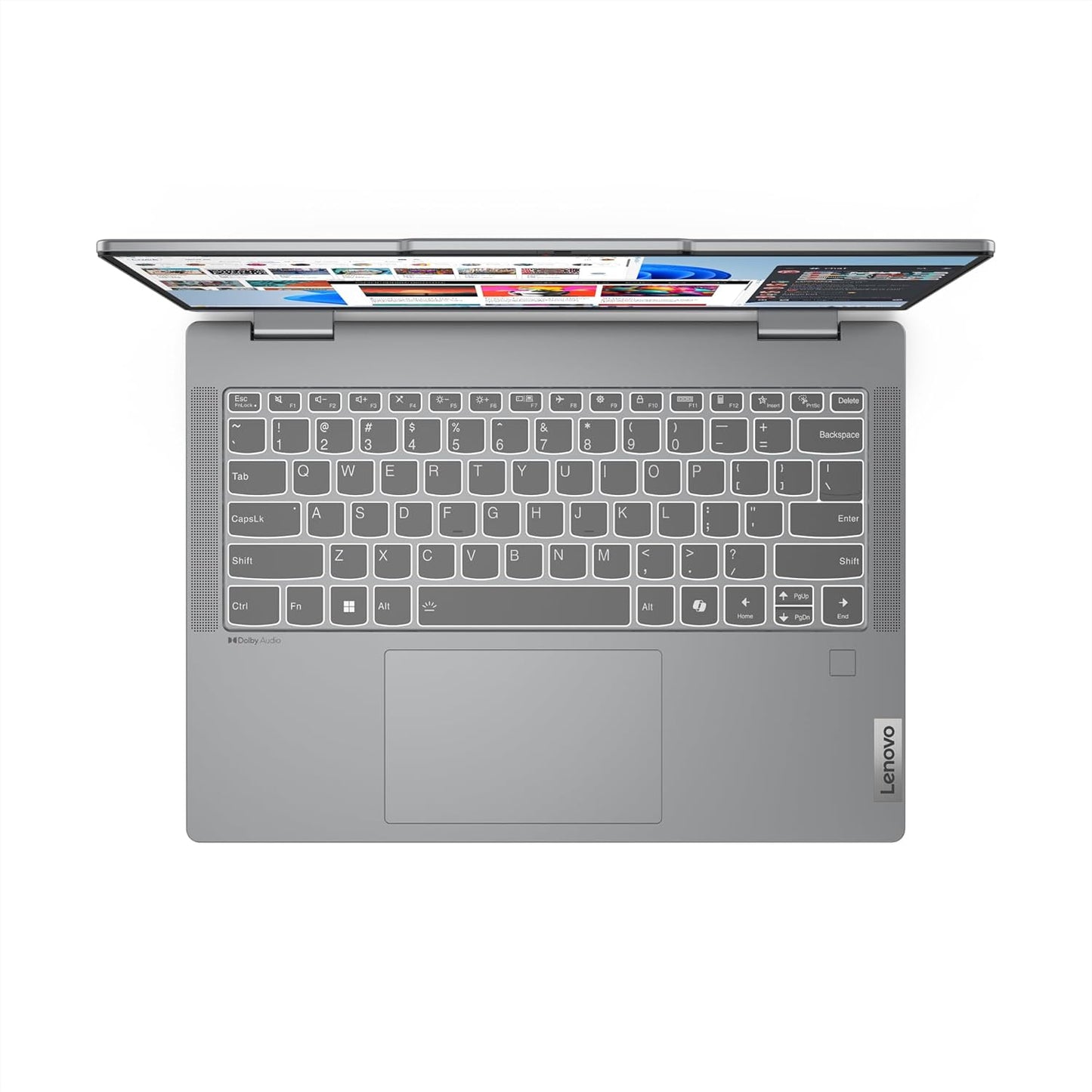 LENOVO IDEAPAD 5 2-IN-1 AMD RYZEN 7 8845HS 14 INCH (35.5CM) WUXGA IPS 300NITS CONVERTIBLE LAPTOP (16GB/512GB SSD/WIN 11/OFFICE 21/BACKLIT KB/FPR/FHD CAMERA/ALEXA/3 MON.GAME PASS/GREY/1.6KG), 83DR003BIN