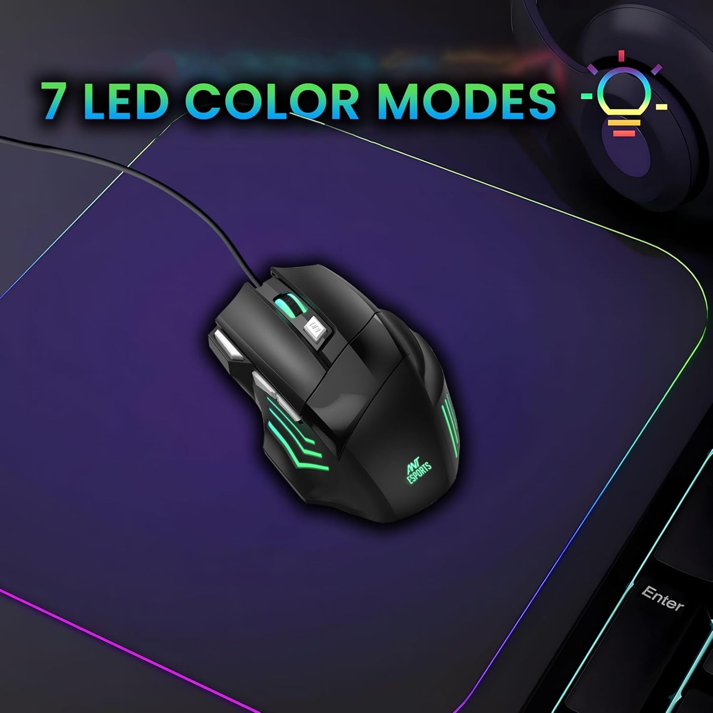 ANT ESPORTS THUNDER 30 WIRED MECHANICAL GAMING KEYBOARD MOUSE COMBO