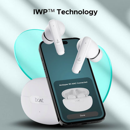Boat Airdopes 161 ANC TWS Earbuds Bluetooth v5.3 (White)