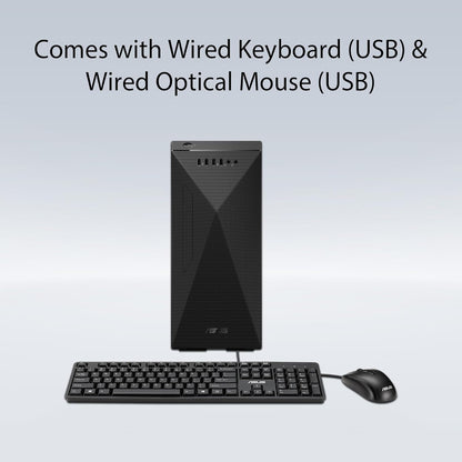 ASUS S501ME, CONSUMER TOWER PC, 13TH GEN, INTEL CORE I5-13400, (8GB/512GB PCIE SSD /WINDOWS 11 HOME/OFFICE 2021) S501ME-513400054WS