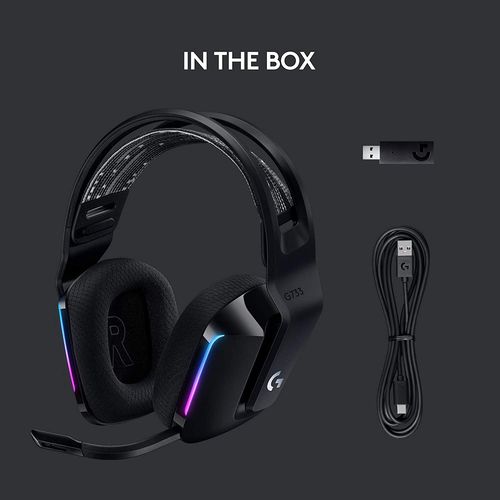 LOGITECH G733 Lightspeed Wireless+USB RGB 7.1 Surround Gaming Headphone ( Black ) ( PS4 / Mac OS )