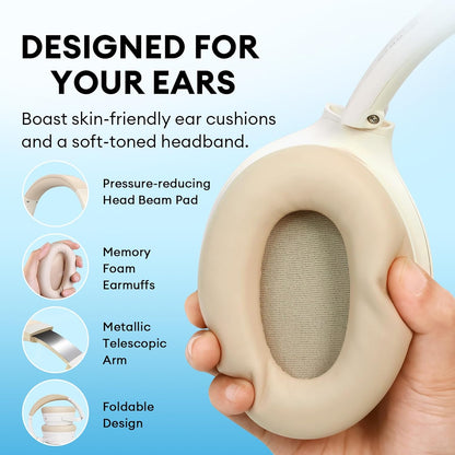 EDIFIER WH700NB WIRELESS NOISE CANCELLATION OVER-EAR HEADPHONES - IVORY