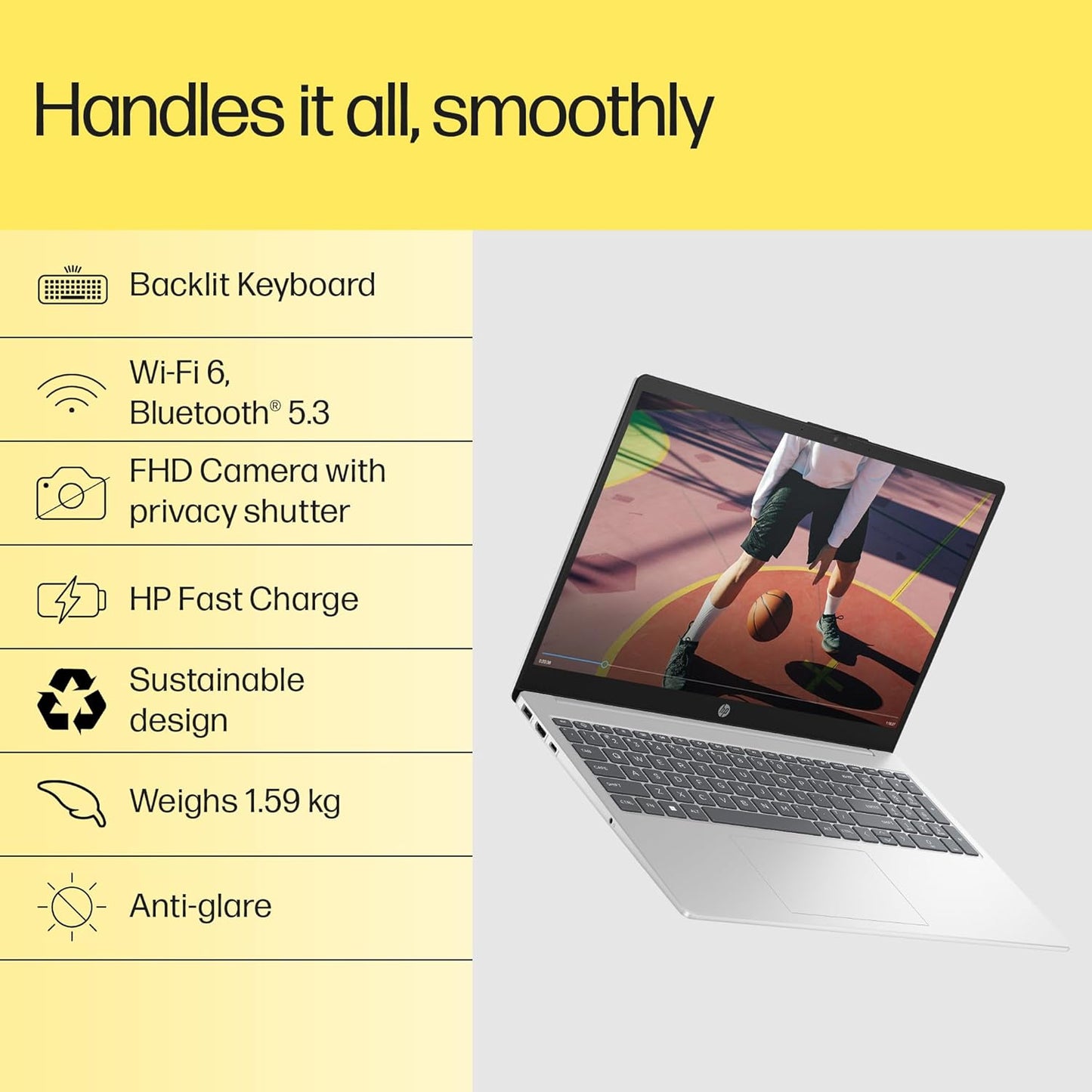 HP 15 FC0389AU [R5-7430U/16GB/512GB SSD/WIN11 HOME+MS24/15.6"/INTEGRATED GRAPHICS/1 YEAR(S)/SILVER]