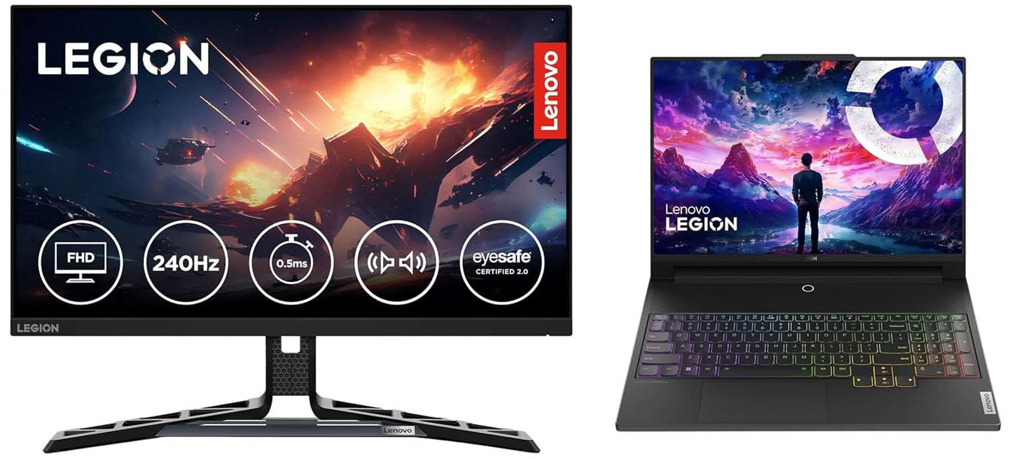 LENOVO LEGION 9 INTEL CORE I9-13980HX 16 INCH (40.64CM) 3.2K MINI LED 1200NITS 165HZ GAMING LAPTOP (32GB/2TB SSD/NVIDIA RTX 4090 16GB/BLACK/2.5KG), 83AG0044IN +R25F-30 MONITOR