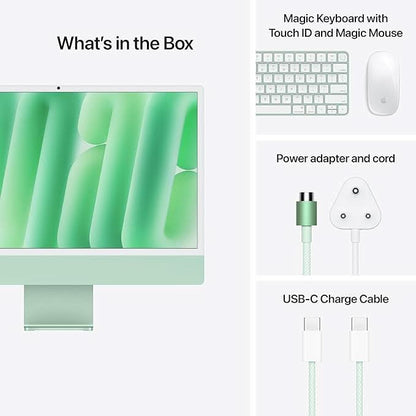 Apple 24-inch iMac with Retina 4.5K display M4 chip with 10 core CPU and 10 core GPU, 24GB, 512GB SSD - Green