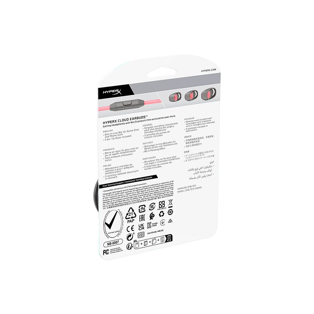 HYPERX Cloud Earbuds Gamine Earphones (Pink)