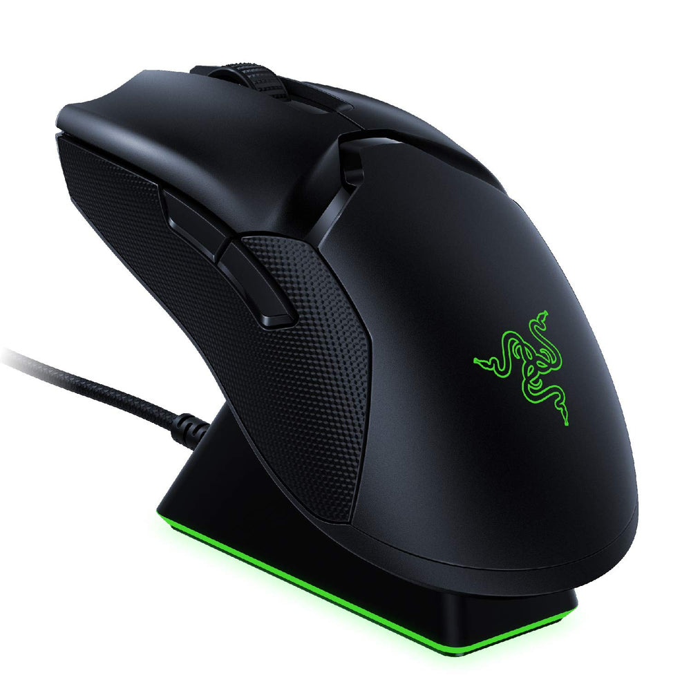 RAZER Viper Ultimate Hyperspeed Lightest Charging Dock Ambidextrous Gaming Mouse ( RZ01-03050100-R3A1 ) ( 200000DPI / 8 Macro Button ) ( Black )