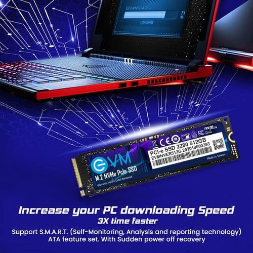EVM 512GB M.2 NVMe Gen3 Internal Solid State Drive (SSD)