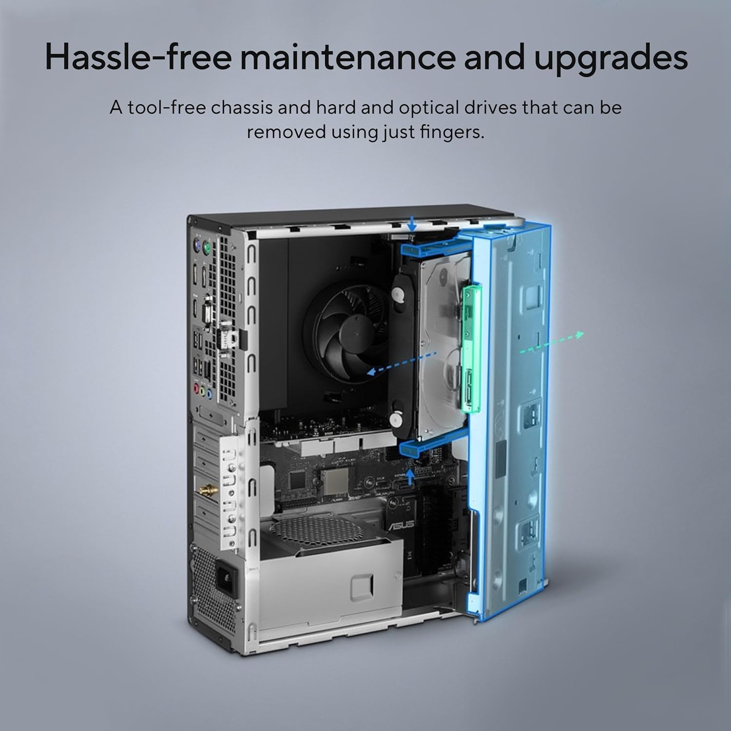 ASUS S501MER, CONSUMER TOWER PC, INTEL CORE I5-14400, RTX 3050 GPU (8GB/512GB PCIE SSD/AIR COOLER/WINDOWS 11 HOME/OFFICE 2021) S501MER-514400013WS