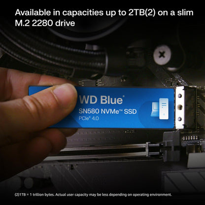 WESTERN DIGITAL BLUE SN580 PCIE GEN 4 NVME SSD INTERNAL STORAGE, 500GB