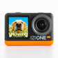 IZI One Lite 5K Action Camera 4K 60FPS 50MP Ultra HD Dual Screen EIS Stabilization 170 Wide Angle 30M Waterproof 2 Batteries 180 Min 18+ Accessories 256GB Support for Sports Bike Diving Vlog Travel