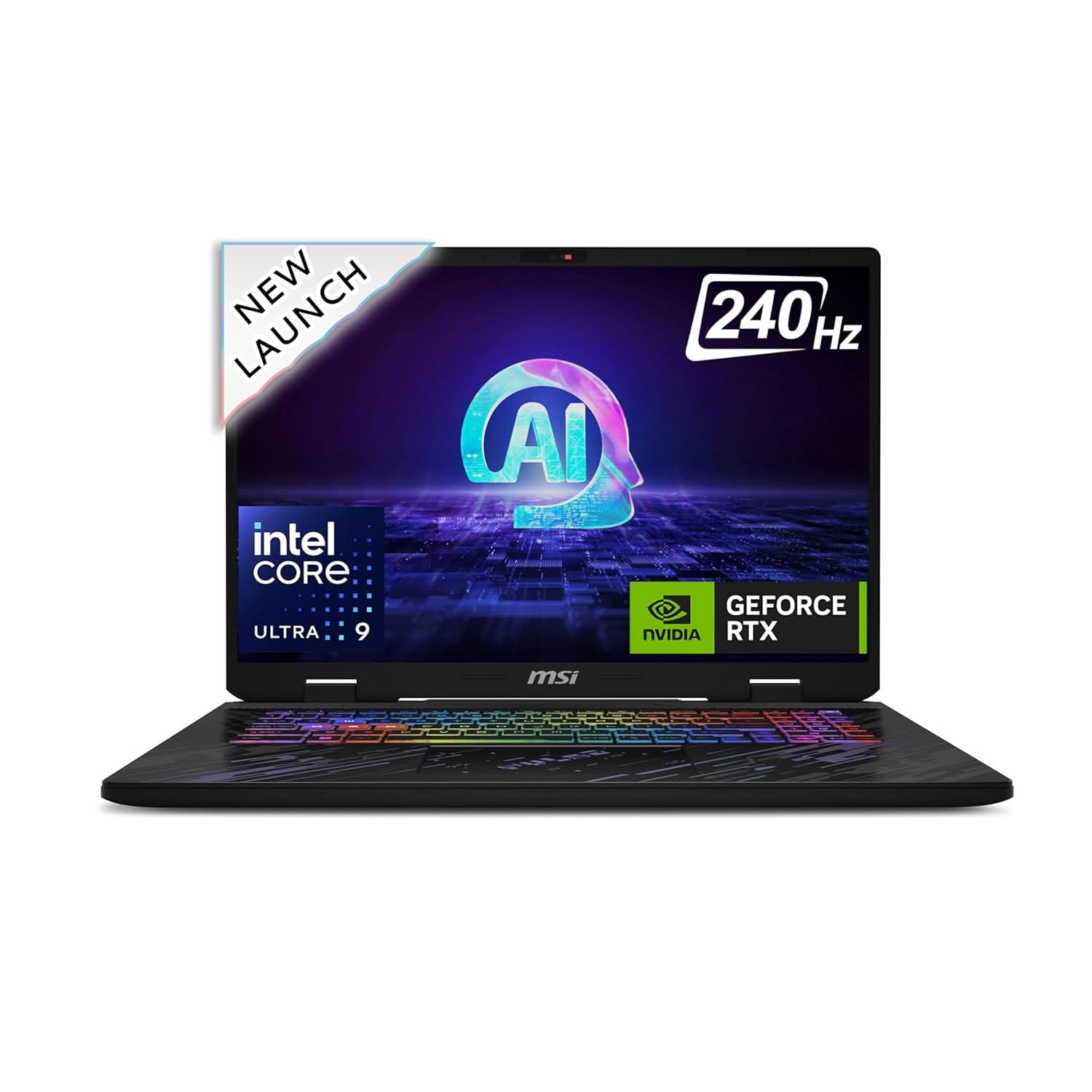 MSI PULSE 17 AI, INTEL CORE ULTRA 9 185H, BUILT-IN AI, 43CM 16:10 QHD+ 240HZ GAMING LAPTOP(32GB/1TB NVME SSD/WINDOWS 11 HOME/NVIDIA GEFORCE RTX 4070,8GB GDDR6 /CORE BLACK/2.8KG), C1VGKG-030IN