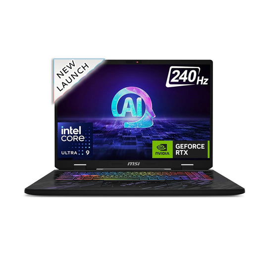 MSI PULSE 17 AI, INTEL CORE ULTRA 9 185H, BUILT-IN AI, 43CM 16:10 QHD+ 240HZ GAMING LAPTOP(32GB/1TB NVME SSD/WINDOWS 11 HOME/NVIDIA GEFORCE RTX 4070,8GB GDDR6 /CORE BLACK/2.8KG), C1VGKG-030IN