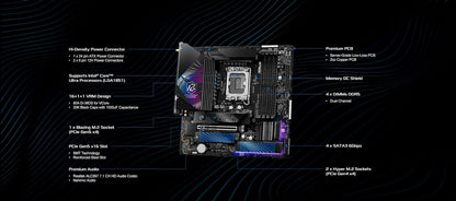 ASROCK PHANTOM GAMING Z890M RIPTIDE WIFI 6E DDR5 MICRO ATX MOTHERBOARD