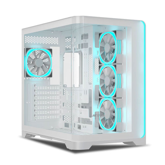 ANT ESPORTS CRYSTAL ARC ARGB WHITE ATX MID TOWER CASE
