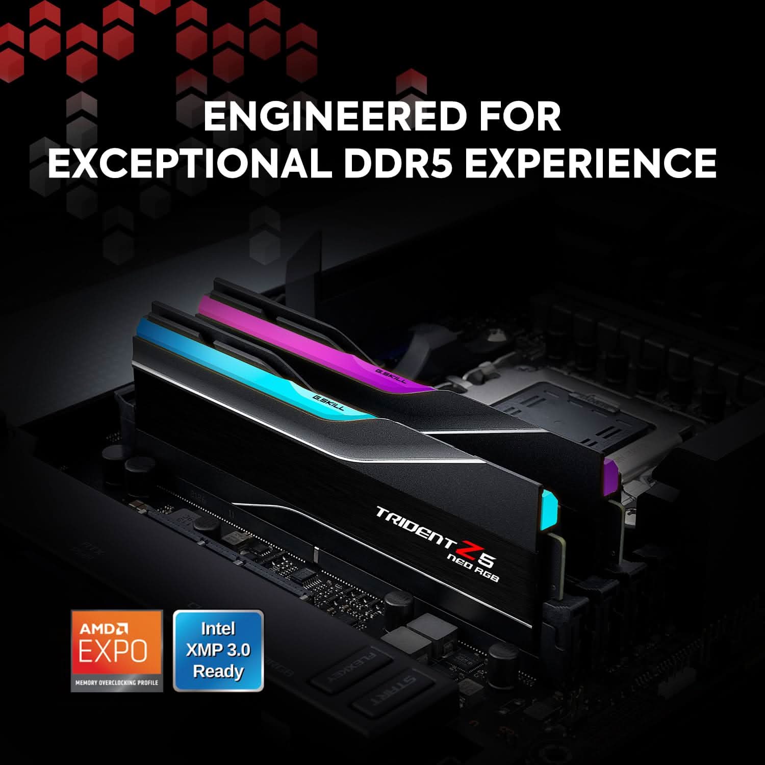 GSKILL TRIDENT Z5 NEO RGB AMD EXPO 32GB (2 * 16GB) DDR5 6000 MHZ CL36RAM - F5-6000J3636F16GX2-TZ5NR