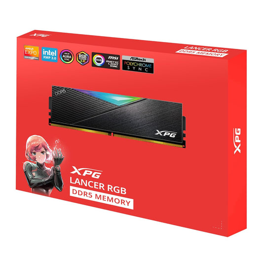 ADATA XPG 16*2 D5 8000MHZ LANCER RGB DESKTOP RAM AX5U8000C3816G-DCLARBK